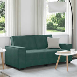 vidaXL Divano a 2 Posti Verde Scuro 140 cm in Velluto