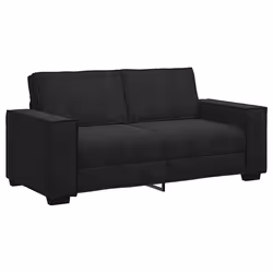 vidaXL Divano a 2 Posti Nero 140 cm in Velluto - Vista aggiuntiva 2