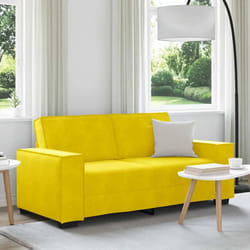 vidaXL Divano a 2 Posti giallo 140 cm in Velluto