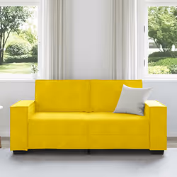 vidaXL Divano a 2 Posti giallo 140 cm in Velluto - Vista aggiuntiva 3