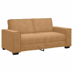 vidaXL Divano a 2 Posti Marrone 140 cm in Velluto - Vista aggiuntiva 2
