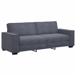vidaXL Divano a 3 Posti Grigio Scuro 180 cm in Velluto - Vista aggiuntiva 2