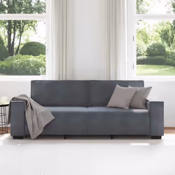 vidaXL Divano a 3 Posti Grigio Scuro 180 cm in Velluto - Vista aggiuntiva 3