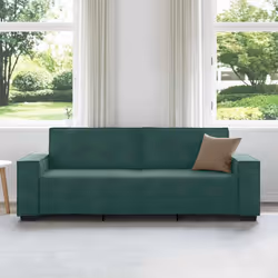 vidaXL Divano a 3 Posti Verde Scuro 180 cm in Velluto - Vista aggiuntiva 3
