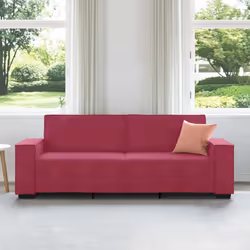 vidaXL Divano a 3 Posti Rosso Vino 180 cm in Velluto - Vista aggiuntiva 3