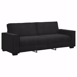 vidaXL Divano a 3 Posti Nero 180 cm in Velluto - Vista aggiuntiva 2
