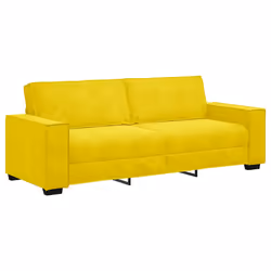 vidaXL Divano a 3 Posti Giallo 180 cm in Velluto - Vista aggiuntiva 2