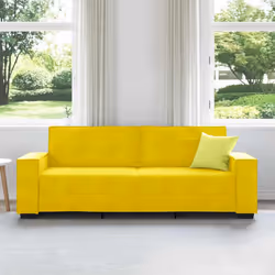 vidaXL Divano a 3 Posti Giallo 180 cm in Velluto - Vista aggiuntiva 3