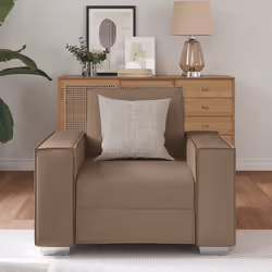 vidaXL Poltrona divano Cappuccino 99 x 78 x 84 cm Pelle Artificiale - Vista aggiuntiva 3