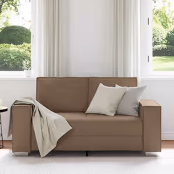 vidaXL Poltrona divano Cappuccino 160 x 78 x 84 cm Pelle Artificiale - Vista aggiuntiva 3