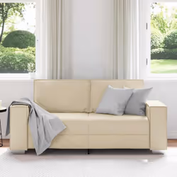 vidaXL Poltrona divano Crema 180 x 78 x 84 cm Pelle Artificiale - Vista aggiuntiva 3