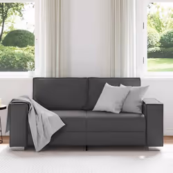 vidaXL Poltrona divano Grigio 180 x 78 x 84 cm Pelle Artificiale - Vista aggiuntiva 3