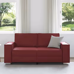 vidaXL Poltrona divano Rosso Vino 180 x 78 x 84 cm Pelle Artificiale - Vista aggiuntiva 3