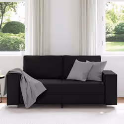 vidaXL Poltrona divano Nero 180 x 78 x 84 cm Pelle Artificiale - Vista aggiuntiva 3