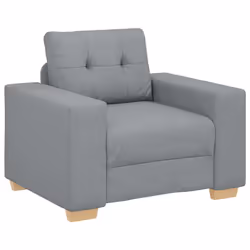 vidaXL Poltrona Grigio Chiaro 60 cm in Tessuto - Vista aggiuntiva 2
