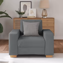 vidaXL Poltrona Grigio Scuro 60 cm in Tessuto - Vista aggiuntiva 3
