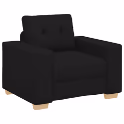 vidaXL Divano Sedia Nero 60 cm in Tessuto - Vista aggiuntiva 2