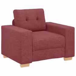 vidaXL Poltrona Rosso Vino 60 cm in Tessuto - Vista aggiuntiva 2
