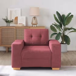 vidaXL Poltrona Rosso Vino 60 cm in Tessuto - Vista aggiuntiva 3