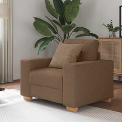 vidaXL Divano Sedia Marrone 60 cm in Tessuto