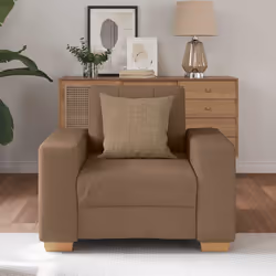 vidaXL Divano Sedia Marrone 60 cm in Tessuto - Vista aggiuntiva 3