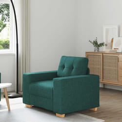 vidaXL Divano Sedia Verde Scuro 60 cm in Tessuto