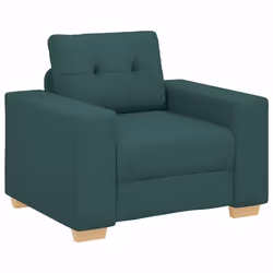 vidaXL Divano Sedia Verde Scuro 60 cm in Tessuto - Vista aggiuntiva 2