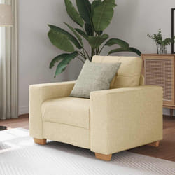 vidaXL Divano Sedia Crema 60 cm in Tessuto
