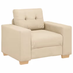 vidaXL Divano Sedia Crema 60 cm in Tessuto - Vista aggiuntiva 2