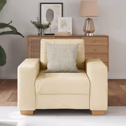 vidaXL Divano Sedia Crema 60 cm in Tessuto - Vista aggiuntiva 3