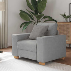 vidaXL Divano Sedia Grigio Nuvola 60 cm in Tessuto