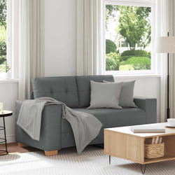 vidaXL Divano Divanetto Grigio Scuro 120 cm in Tessuto