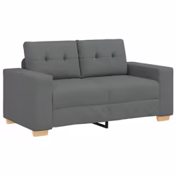 vidaXL Divano Divanetto Grigio Scuro 120 cm in Tessuto - Vista aggiuntiva 2