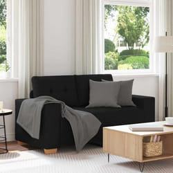 vidaXL Divano Divanetto Nero 120 cm in Tessuto