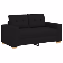 vidaXL Divano Divanetto Nero 120 cm in Tessuto - Vista aggiuntiva 2