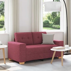 vidaXL Divano Divanetto Rosso Vino 120 cm in Tessuto