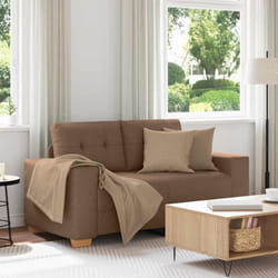 vidaXL Divano Divanetto Marrone 120 cm in Tessuto