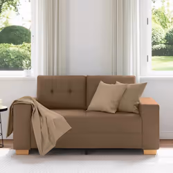 vidaXL Divano Divanetto Marrone 120 cm in Tessuto - Vista aggiuntiva 3