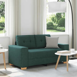 vidaXL Divano Divanetto Verde Scuro 120 cm in Tessuto