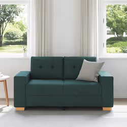 vidaXL Divano Divanetto Verde Scuro 120 cm in Tessuto - Vista aggiuntiva 3