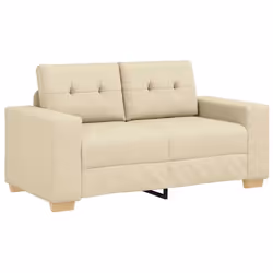 vidaXL Divano Divanetto Crema 120 cm in Tessuto - Vista aggiuntiva 2