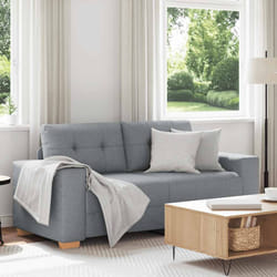 vidaXL Divano Divanetto Grigio Chiaro 140 cm in Tessuto