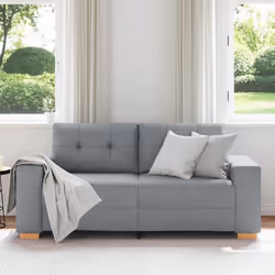 vidaXL Divano Divanetto Grigio Chiaro 140 cm in Tessuto - Vista aggiuntiva 3