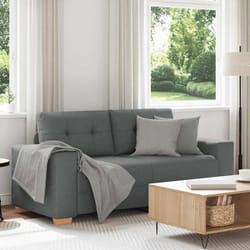 vidaXL Divano Divanetto Grigio Scuro 140 cm in Tessuto