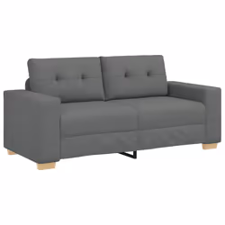 vidaXL Divano Divanetto Grigio Scuro 140 cm in Tessuto - Vista aggiuntiva 2
