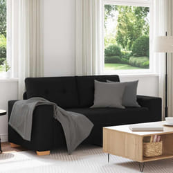 vidaXL Divano Divanetto Nero 140 cm in Tessuto