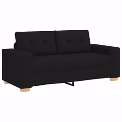 vidaXL Divano Divanetto Nero 140 cm in Tessuto - Vista aggiuntiva 2