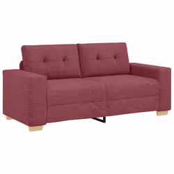 vidaXL Divano Divanetto Rosso Vino 140 cm in Tessuto - Vista aggiuntiva 2