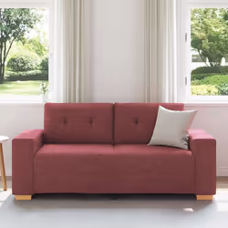 vidaXL Divano Divanetto Rosso Vino 140 cm in Tessuto - Vista aggiuntiva 3