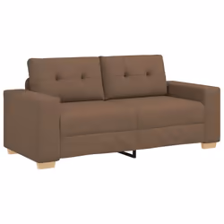 vidaXL Divano Divanetto Marrone 140 cm in Tessuto - Vista aggiuntiva 2